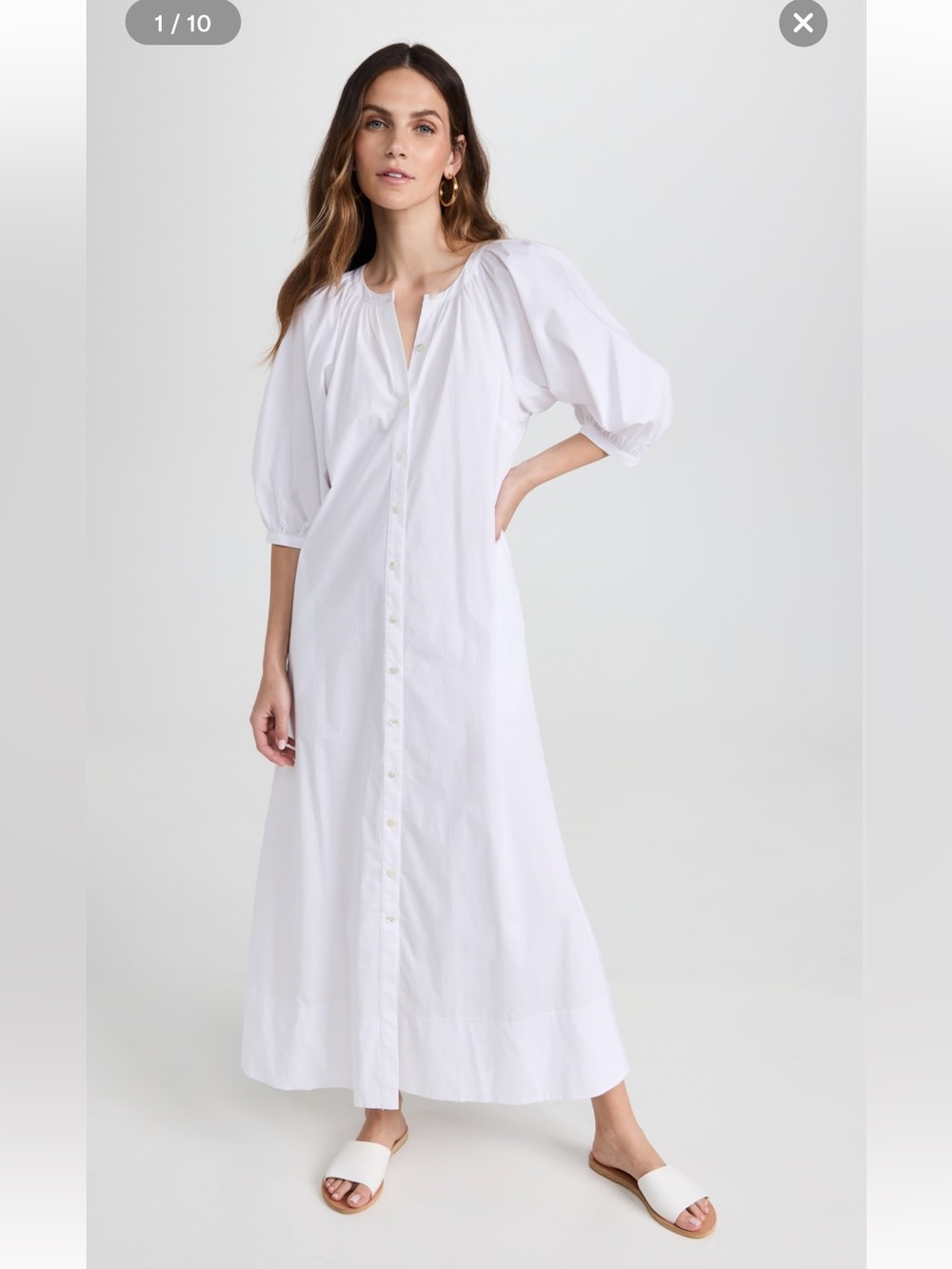 STAUD Vincent Dress White size Medium